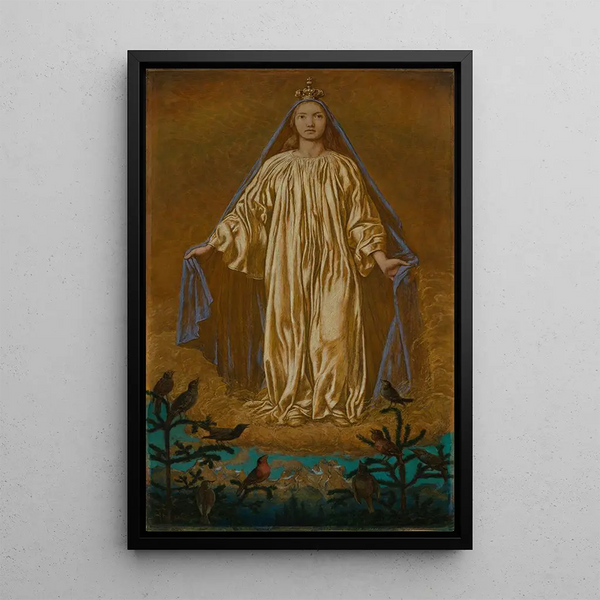 Marie en als Koningin van de Hemel - Hans Thoma — ingelijst kunstwerk aan de muur