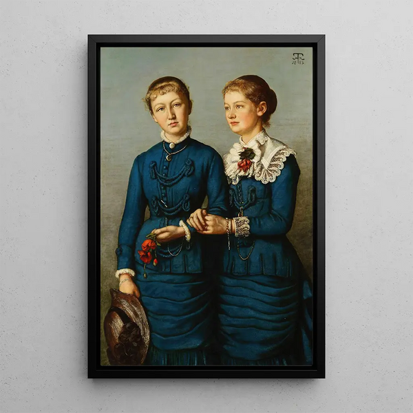 Portret van de twee meisjes van de familie Haag - Hans Thoma — ingelijst kunstwerk aan de muur