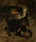 Jongens vechtende - Hans Thoma — weergave van het kunstwerk