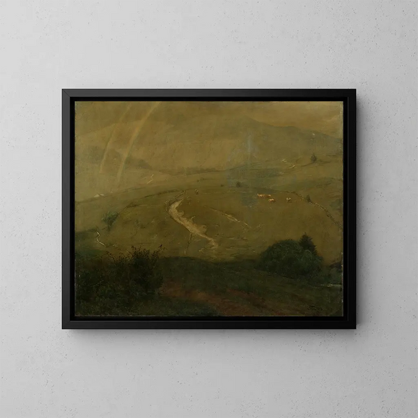 Regen in het Zwarte Woud - Hans Thoma — ingelijst kunstwerk aan de muur