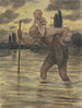 Sint-Christoffel - Hans Thoma — weergave van het kunstwerk