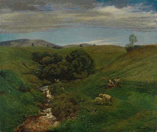 Prairie de la Forêt-Noire - Hans Thoma — weergave van het kunstwerk
