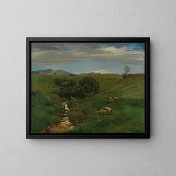 Prairie de la Forêt-Noire - Hans Thoma — ingelijst kunstwerk aan de muur