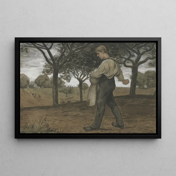 De Zaaier - Hans Thoma — ingelijst kunstwerk aan de muur