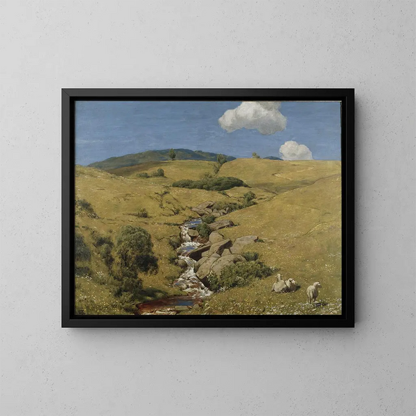 View from the Black Forest - Hans Thoma — framed artwork on a wall