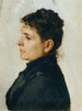 Vrouw van profiel - Hans Tichy — weergave van het kunstwerk
