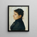 Vrouw van profiel - Hans Tichy — ingelijst kunstwerk aan de muur