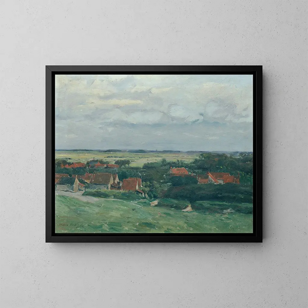 Dutch landscape painting - Hans Tichy — framed artwork on a wall