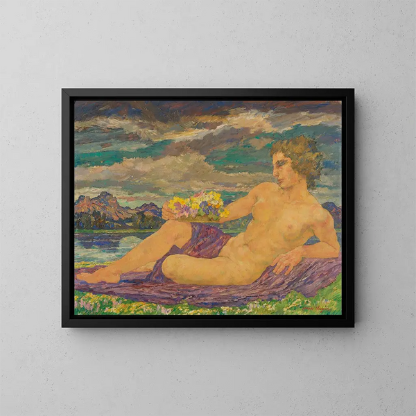 Awakening, study - Hans Unger — framed artwork on a wall