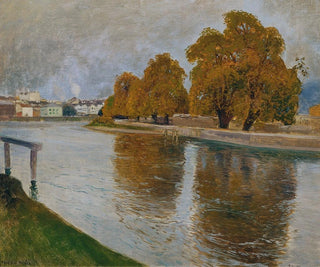 La Salzach nabij Hallein - Hans Wild — weergave van het kunstwerk