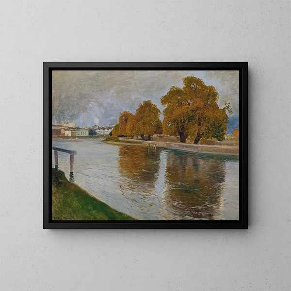 La Salzach near Hallein - Hans Wild — framed artwork on a wall