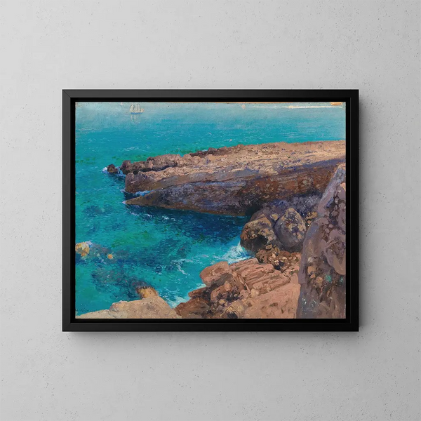 Cliffs of the Cliff - Hans Wild — framed artwork on a wall