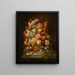 van een stilleven met bloemen in een plantenbak op een vensterbank - Hans Zatzka — ingelijst kunstwerk aan de muur
