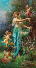 Een allegorie van de lente met Cupido - Hans Zatzka — weergave van het kunstwerk