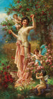 Een allegorie van de zomer met boodschappers van de liefde - Hans Zatzka — weergave van het kunstwerk