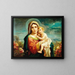 van het Madonna en Kind - Hans Zatzka — ingelijst kunstwerk aan de muur