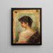 portret van een jonge vrouw in profiel - Hans Zatzka — ingelijst kunstwerk aan de muur