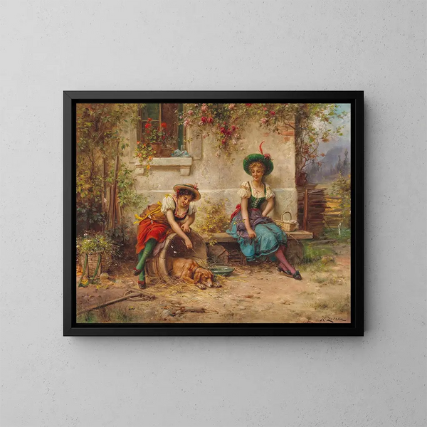 Geesten van de natuur - Hans Zatzka — ingelijst kunstwerk aan de muur