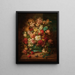 Natuurschilderij met bloemen en vlinders - Hans Zatzka — ingelijst kunstwerk aan de muur