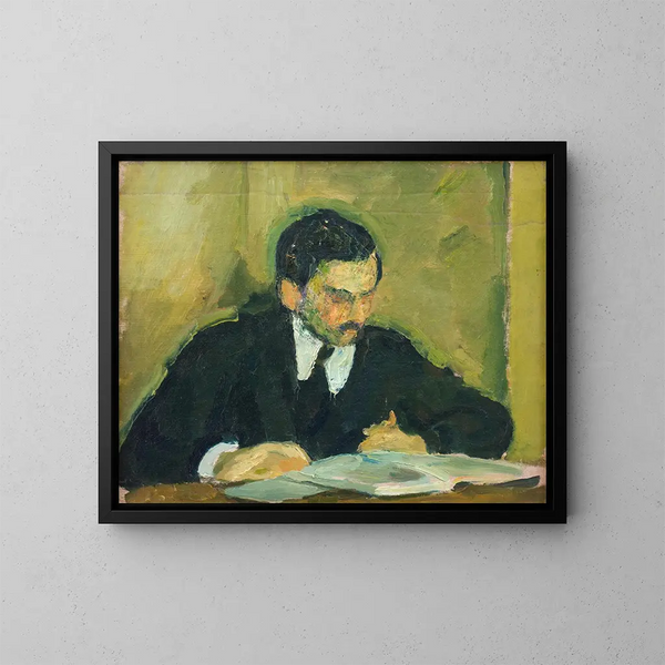 The painter Ernst Goldschmidt - Harald Giersing — framed artwork on a wall