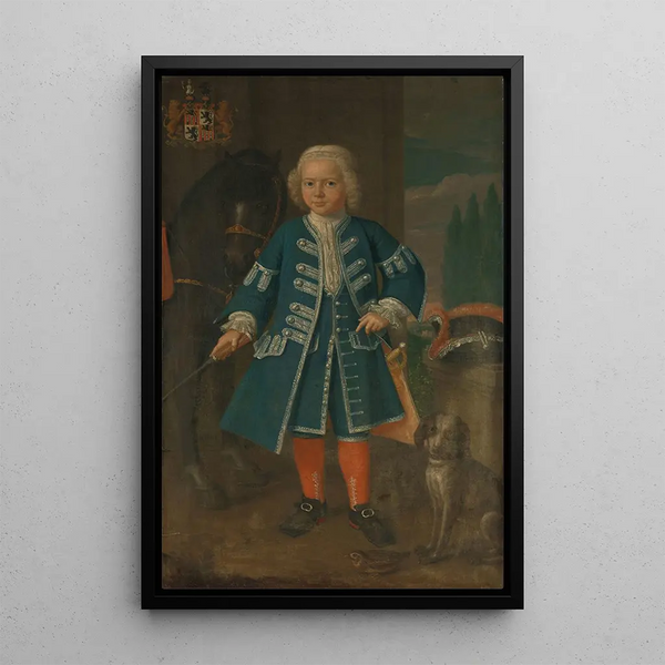 Portrait de Diederik van Hemert Seigneur de Babyloninbroek à l'âge de six ans - Harmanus Serin — ingelijst kunstwerk aan de muur