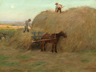 Construire le foin - Harold Harvey — weergave van het kunstwerk