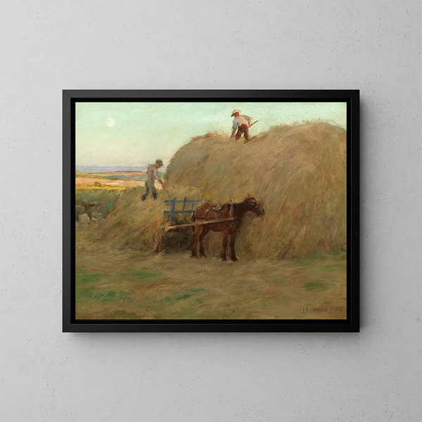 Construire le foin - Harold Harvey — framed artwork on a wall