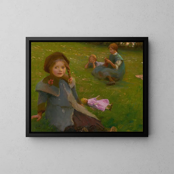 La poupée lilas - Harold Harvey — framed artwork on a wall