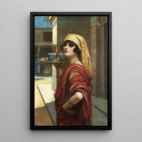Odalisque - Harold Piffard — ingelijst kunstwerk aan de muur