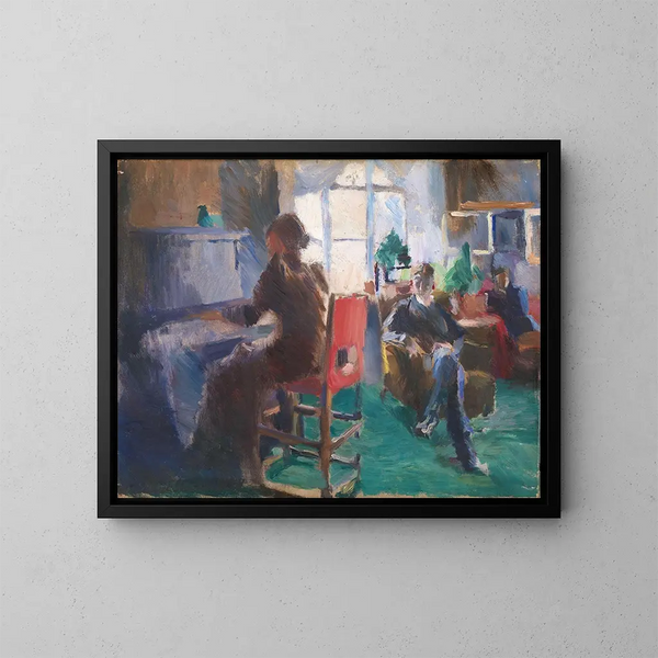 the piano - Harriet Backer — framed artwork on a wall