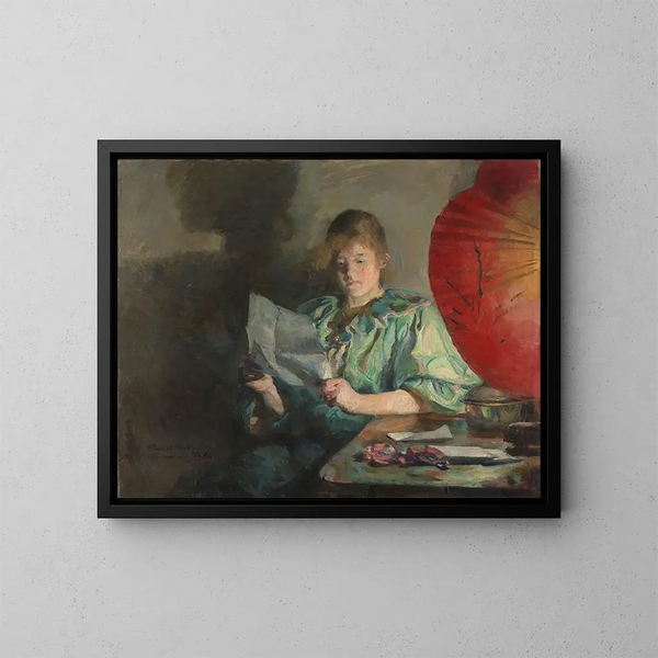 Interior Evening - Harriet Backer — framed artwork on a wall