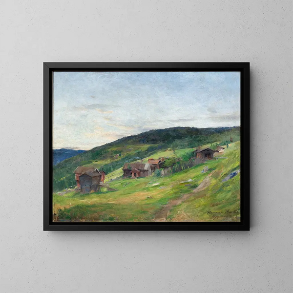 Landscape Eggeda - Harriet Backer — framed artwork on a wall