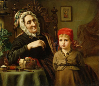 Het Kleine Roodkapje - Harriet Backer — weergave van het kunstwerk