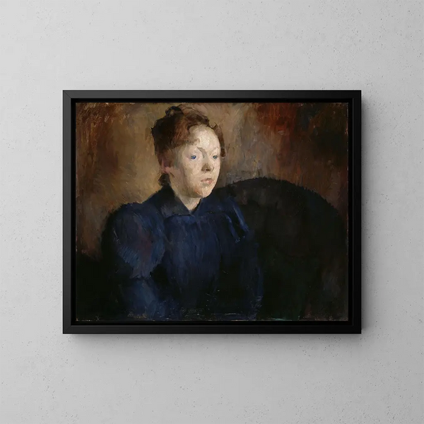 Portrait of Nenna Janson Nagel b Backer Lunde - Harriet Backer — framed artwork on a wall