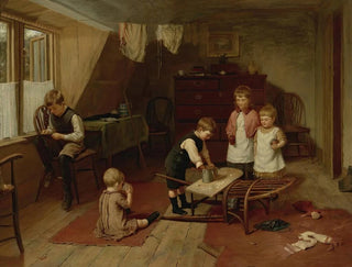 van Kinderen die spelen - Harry Brooker — weergave van het kunstwerk