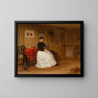 Het kostbare volume - Harry Brooker — ingelijst kunstwerk aan de muur
