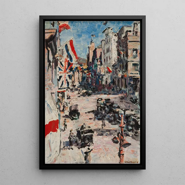 Visite royale 1925 - Harry Caldecott — ingelijst kunstwerk aan de muur