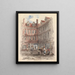 Stadsgezicht met verkopers - Harry Willson — ingelijst kunstwerk aan de muur