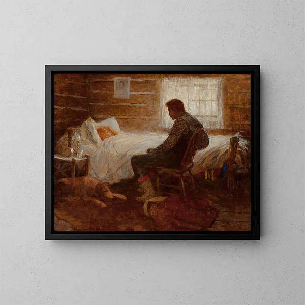 Family Gaga Painting - Harvey T. Dunn — framed artwork on a wall