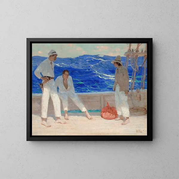 The Stowaway - Harvey T. Dunn — framed artwork on a wall