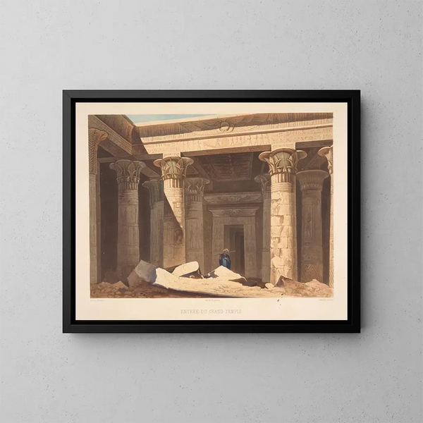 Entry of the Great Temple - Hector Horeau — framed artwork on a wall