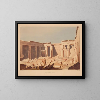 Médinet Habou - Hector Horeau — ingelijst kunstwerk aan de muur