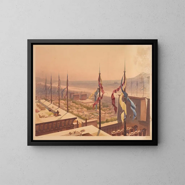 Thebes - Hector Horeau — framed artwork on a wall