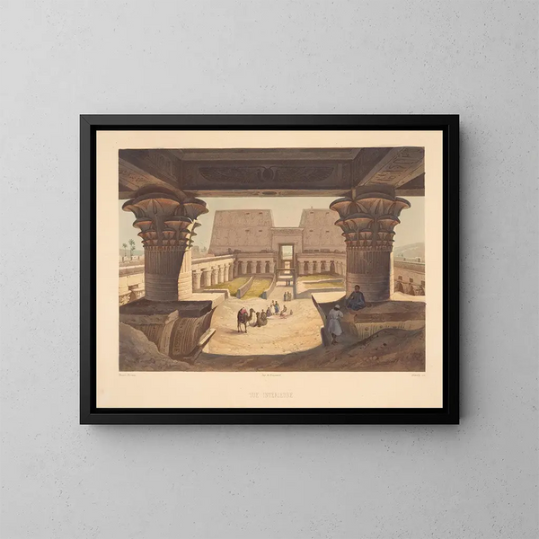 Interior view painting - Hector Horeau — framed artwork on a wall