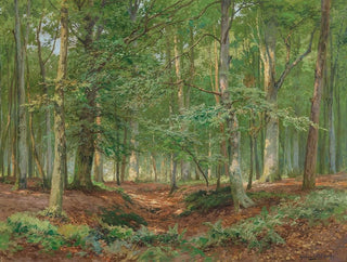 Een bosrijke open plek - Heinrich Böhmer — weergave van het kunstwerk