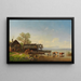 Het meer van Starnberg met uitzicht op het Wetterstein-gebergte - Heinrich Bürkel — ingelijst kunstwerk aan de muur
