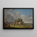 Het hooien van de oogst - Heinrich Bürkel — ingelijst kunstwerk aan de muur