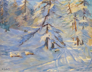 Heinrich Gottselig - Winter forest in sunlight.webp
