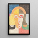 Tête de femme - Heinrich Hoerle — framed artwork on a wall
