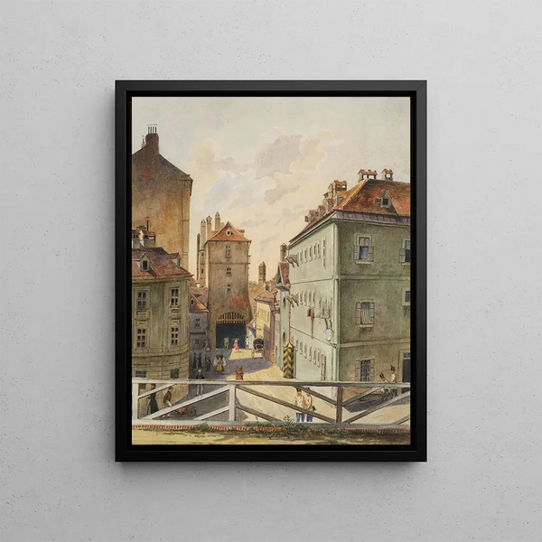 Heinrich Lang - Das Neutor mit dem Stockhaus in Wien.webp